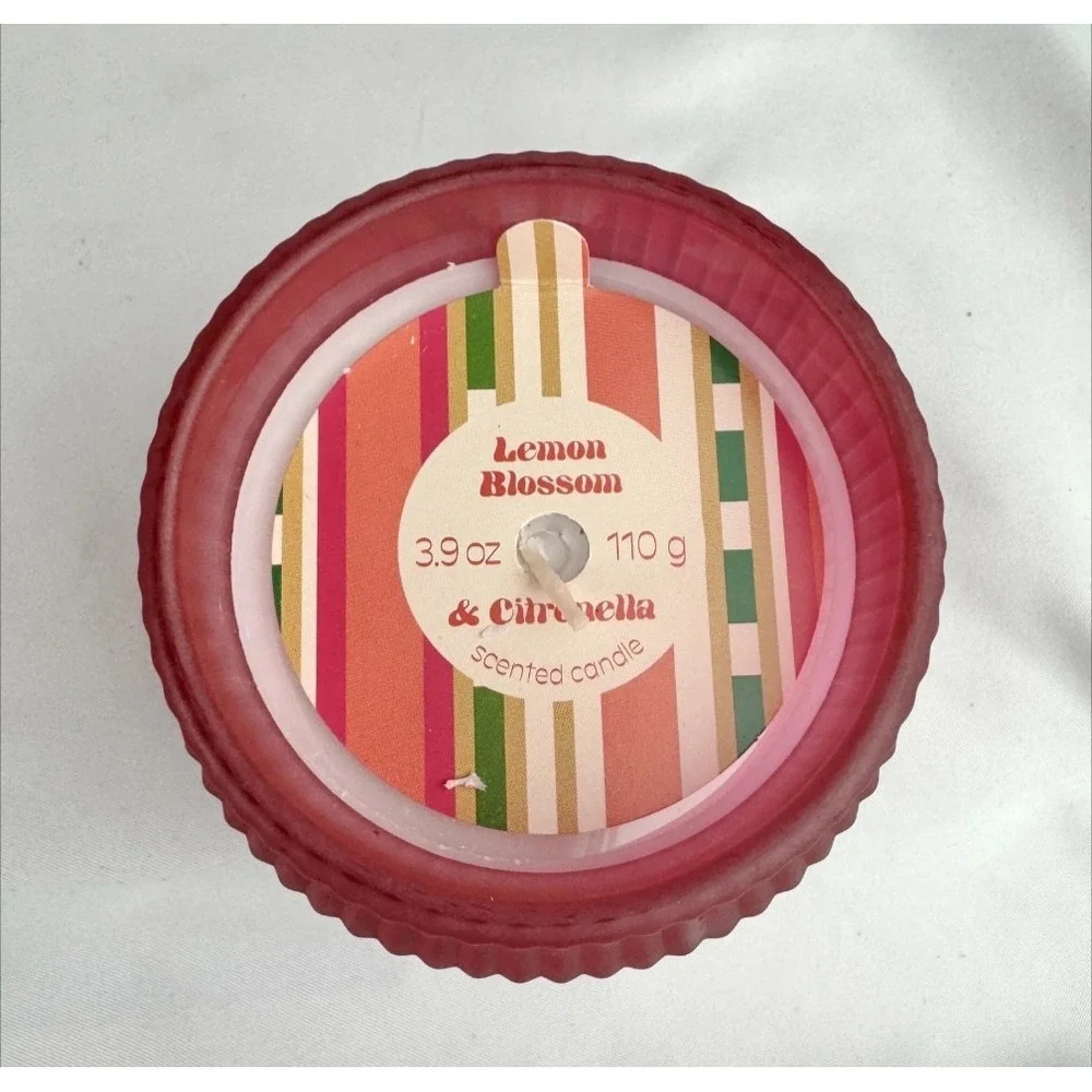 Scented Candle LEMON BLOSSOM + CITRONELLA 3.9oz Jar Target Bullseye Playground